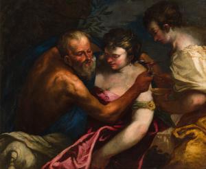 Venetian School of the 17th Century, Lot and His Daughters